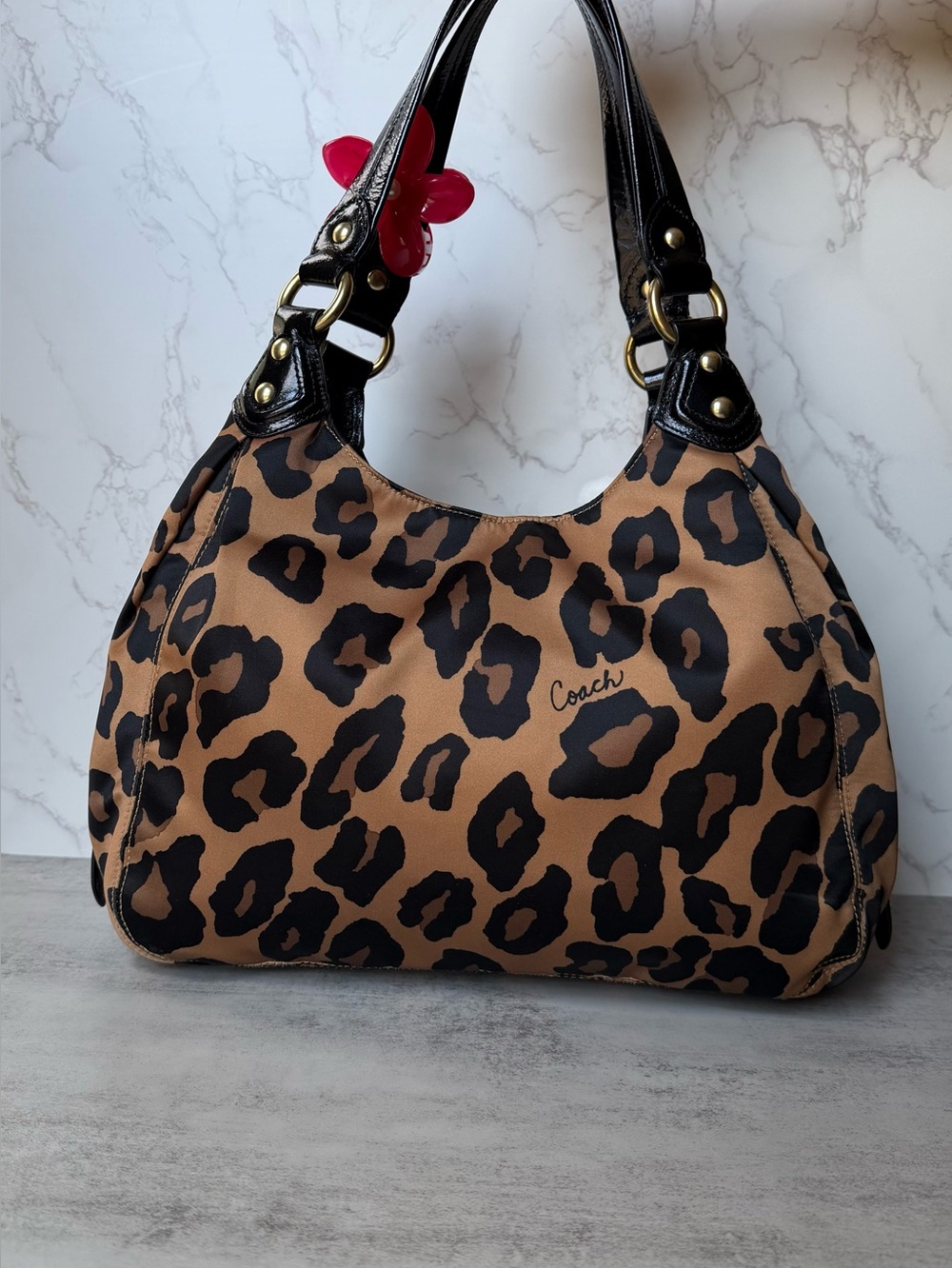 NWOT Coach Leopard Print Madison Hobo Bag - Picture 11 of 11